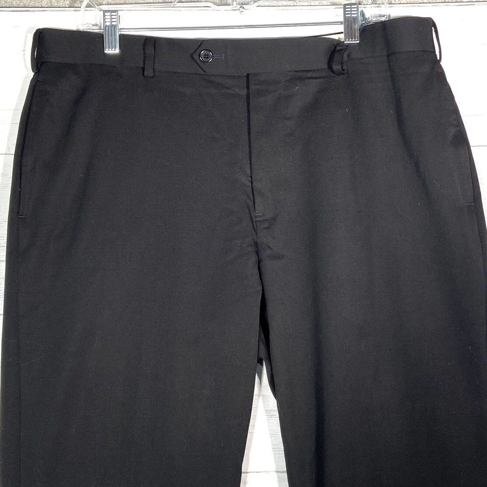 Brooks Brothers Madison 1818 Dress Pants Mens 37/30 Black 100% Wool Classic - Picture 2 of 5